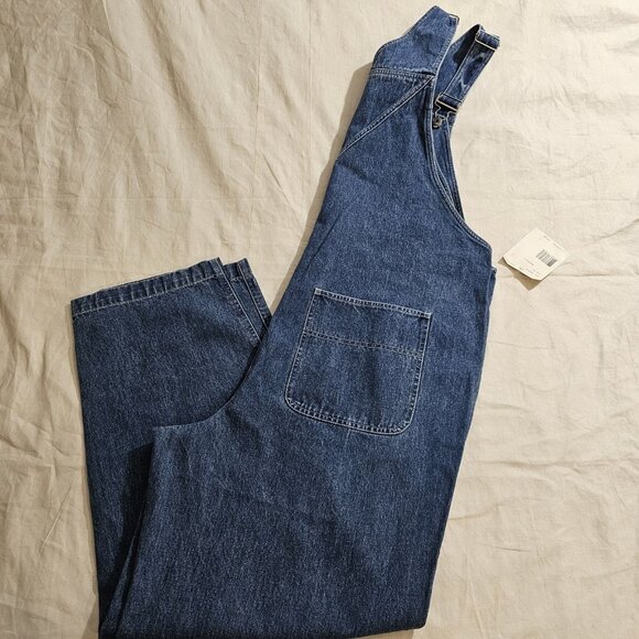 NEW Vtg 1990 Elisabeth Liz Claiborne Blue Jean Bibs Denim Overalls Sz 18 - Picture 3 of 9